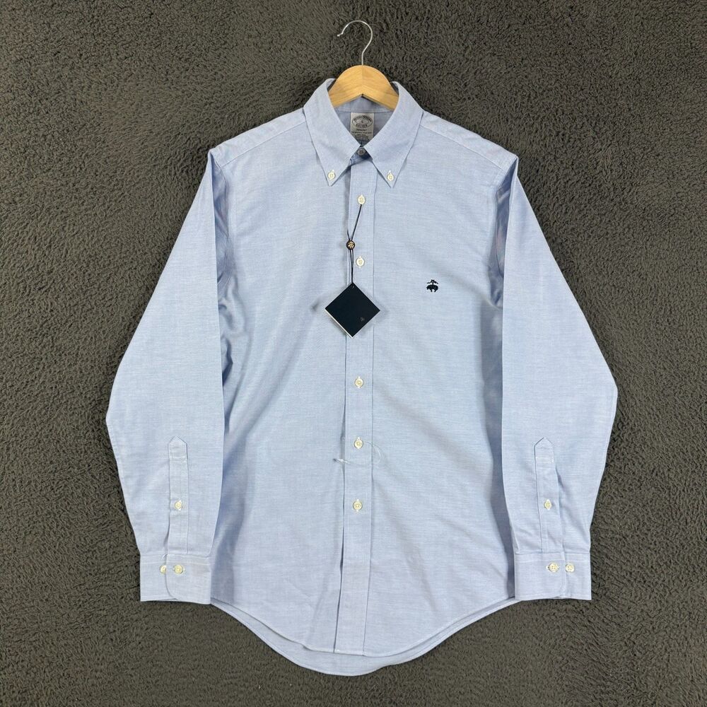 Brooks Brothers OCBD Shirt Mens Small Blue Regent Fit Long Sleeve Preppy NWT